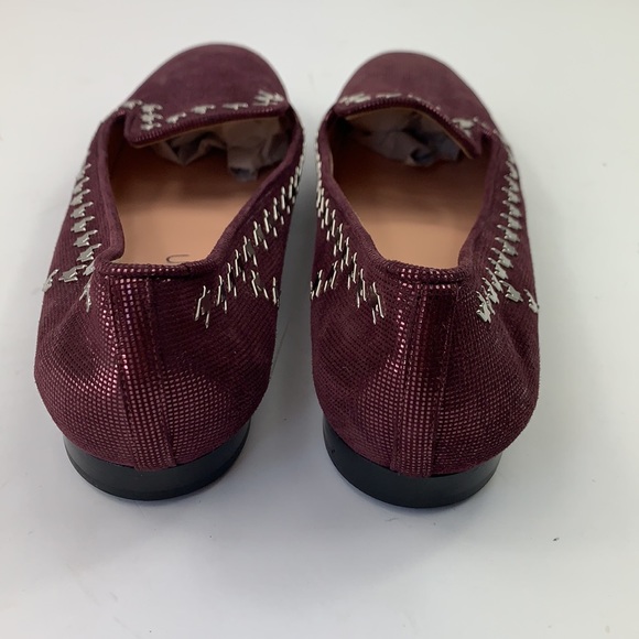 Ballin Metallic Burgundy Wine Loafer Flats NWOT size 8 - Picture 4 of 8